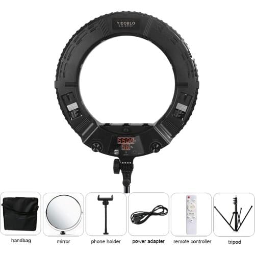 Selfie Ring Light Lamps with Tripod 18Inch Yidoblo LX-480D Bi-color USB Supply Video Studio Light for Tiktok Youtube Vlog Light