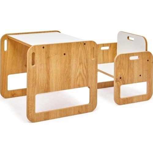 0-2 Age Montessori Table and Chair Set Wooden Kids Play Table Toddler Activity Desk Children Furniture Cube Chair for Girls Boys