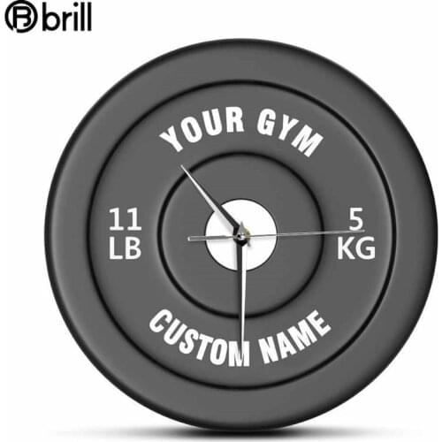 Gym Wall Clock Modern Design Decorative Acrylic Wall Decor Dumbbell 3d Effect Clocks Wall Home Decor Design Reloj De Pared Gift