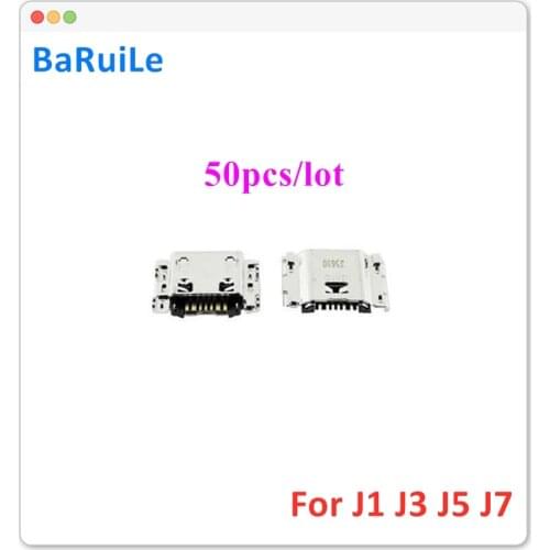 BaRuiLe 50pcs USB Charging Connector Dock Port For Samsung J3 J5 J7 J1 J100 J120 J300 J320 J500 J700 Micro Charger Socket Plug