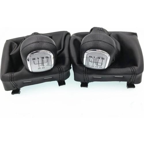 High Quality 5 6 Speed Car Gear Shift Knobs With Giator Leather Boot For Skoda Octavia II 09-12 YETI 09-12 Gear Knob
