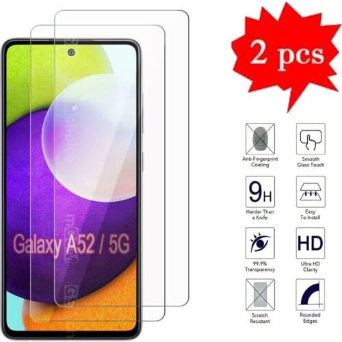 2-1Pcs Glass For Samsung Galaxy A52 5G SM-A525M SM-A5260 Cover Phone Screen Protector Film On Samsung A52 A 52 9H Tempered Glass