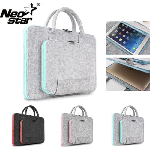 Wool Felt Laptop Bag For Mac 11 13 15 17 Mouse Bags Briefcase for Macbook Air Pro Retina For Lenovo Notebook Sleeve Case