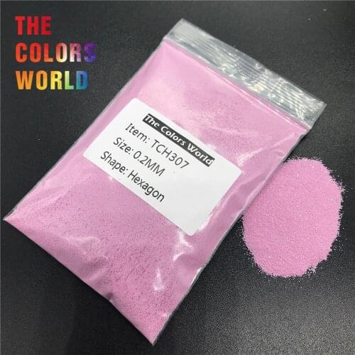 TCH307 Solvent Resistant Matte Fuchsia Color Hexagon Shape Nail Glitter Nail Art Decorations Nail Polish Body Glitter Henna DIY