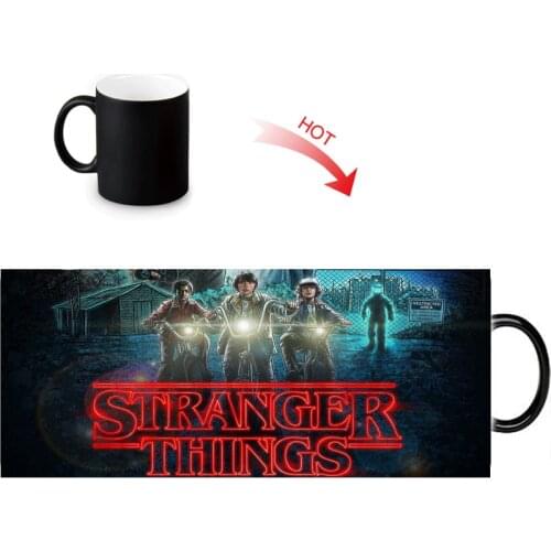 Custom Photo Heat Sensitive Magic Ceramic Mugs 12oz Color Changing Mug Stranger Things Coffee Milk Cup