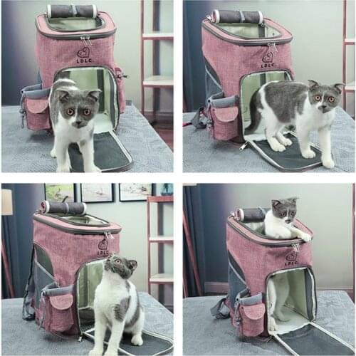 Dog pet supplies shoulder folding portable pet bag environmentally friendly breathable pet backpack pet outing cat bag