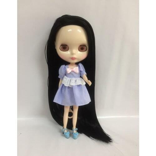 ON SALE DOLL Nude blyth dolls black long hair BL458