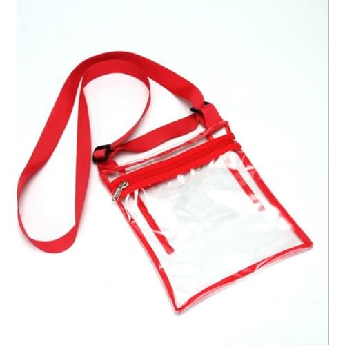 Womens Messenger Bag Transparent Waterproof Zipper Strong Shoulder Strap Adjustable Large Capacity Crossbody Bag