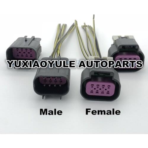 8 Pin Male Female Headlights Lamp Modified Connectors Plug Wire Harness Pigtail For Buick New LaCrosse Excelle GT
