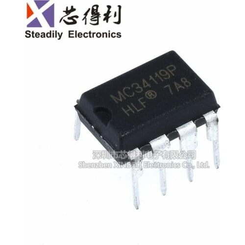 10pcs/lot New Mc34119 Mc34119p Mc34119api Dip-8 Low Power Audio Amplifier