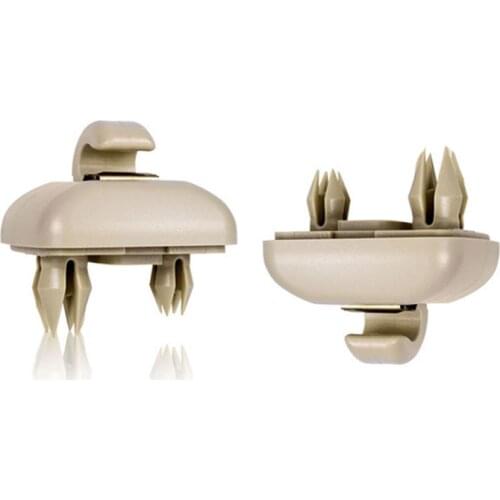 2Pcs Car Sun Visor Clip Gray Interior Hanger Hook Clip Bracket for Audi A1 A3 S3 A4 S4 Allroad A5 S5 Q3 Q5 8U0857562A Grey