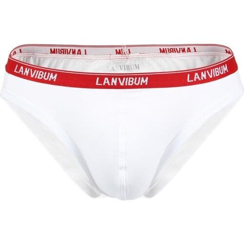 2020 Brand Cotton Briefs Mens Solid Underwear High Quality Low Waist Underpants Soft Briefs Panties Ropa Interior Hombre