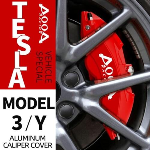 2021 Aluminum Brake Disc Caliper Cover For Tesla Model 3,Light Modification,Personality Appearance