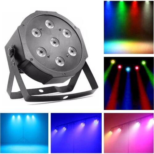 4pcs LED Par 7x12 W RGBW 4IN1 luce della lavata di Lusso Controller DMX Led Flat Par Luci dj