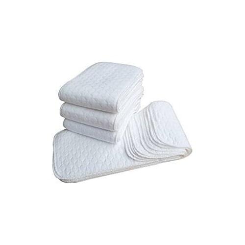 New 5pcs Baby Cloth Diaper Infant Diapering White Ecological Cotton Machine Washable Nappy Diapers 2019 3 Layers Soft Breathe