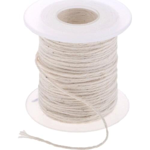 61m/200ft Candle Wick Spool of Cotton Woven Wick Core DIY Handmade Candle Making Supplies Candles Waxed Accessories Decor
