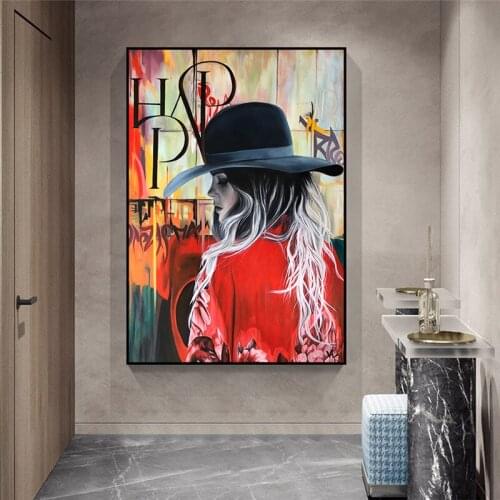 Abstract Girl Poster Women Canvas Prints Painting Home Decoration Wall Art Figure Picture For Living Room Decor