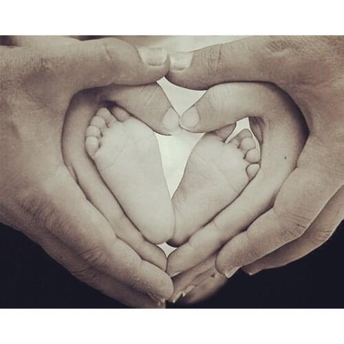 DIY 5D Diamond Painting Baby Hands Feet Full Round Drill Mosaic Diamond Embroidery Rhinestone Cross Stitch Wall Sticker Gift