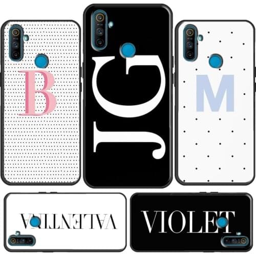 Personalized Name Custom Monogram Case For OnePlus 9 Pro 9R Nord 8T 8 Pro Cover For OPPO Realme GT Neo 6 7 i 8 Q3 Pro C3 C21