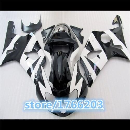 Black White Fairing Kit For A GSX-R1000 GSXR1000 GSXR 1000 K2 K1 00 01 02 2000 2001 2002 Fairings BBF