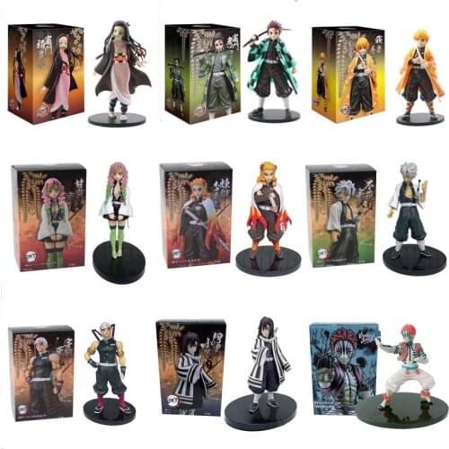 Demon Slayer Anime Figures Akaza Komaji PVC Toys Model Kimetsu no Yaiba Kawaii Action Figma Collection Xmas Gift Doll Brinquedos