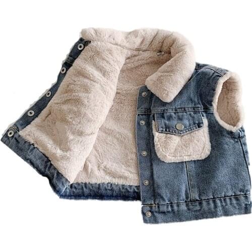 Children vest children vest children vest cashmere cowboy vest thick winter clothing boys and girls vest vest shoulder baby warm