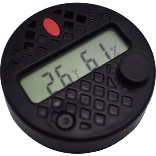 Round Shape Accurate Precision Cigar Hygrometer Temperature Humidity Gauge Adjustable Succulometer Electronic Digital Hygrometer