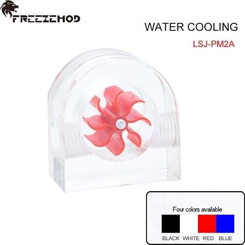 FREEZEMOD LSJ-PM2A Semicircle Computer Water Cooling Liquid Cooling Water Flow Meter Tachometer Observing Cold Liquid Flow Rate