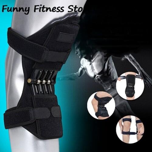 Joint Support Knee Pad Metal Spring Force Knee Booster Pain Relief for Knee Power Breathable Professional Compression Knee Brace