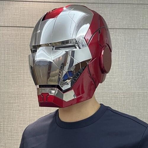 Hasbro Marvel Iron Man MK5 Helmet Voice Activated Avengers Collection Cosplay Cap Wearable Masks for Halloween Birthday Gift