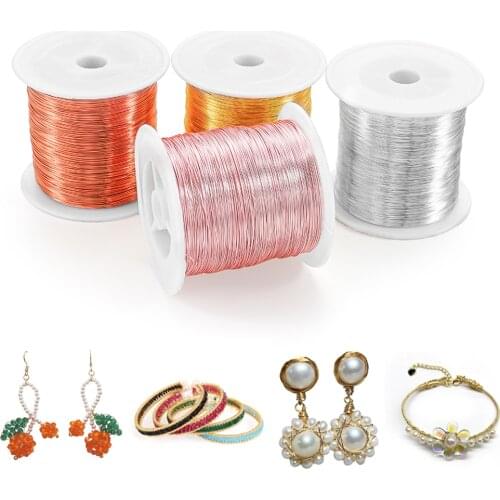 60-640m/lot 0.3-1mm Copper Wire Colorfast Beading Wire Cord Jewelry String for DIY Craft Making Jewelry Cord String Accessories