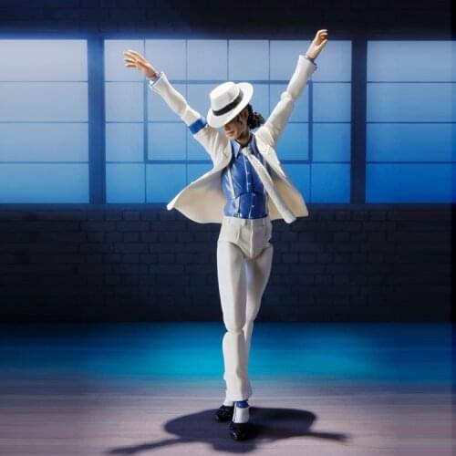 Male God Michl SHF Michael Jackson Smooth Criminal Moonwalk Anti-gravity Action Figure Model Toy Doll Garage Kit Decoration