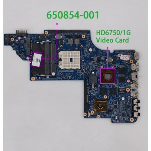Genuine 650854-001 A70M DSC w HD6750/1G GPU Laptop Motherboard for HP Pavilion DV6-6000 Series DV6Z-6100 NoteBook PC