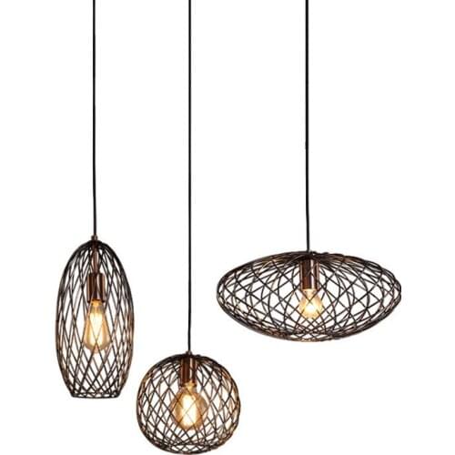 Nordic Design Loft Edison LED Pendant Light Iron Retro Hanging Lamp Industrial Lights Pendant Lighting For Home Decor Fixtures