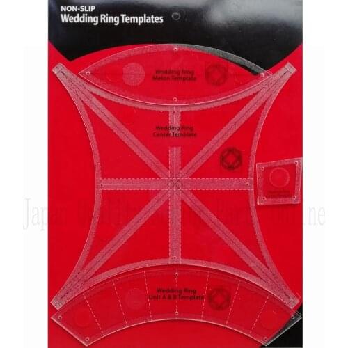 New ruler NON-SLIP DOUBLE WEDDING RING TEMPLATE SET 4 Pieces #MSX-01
