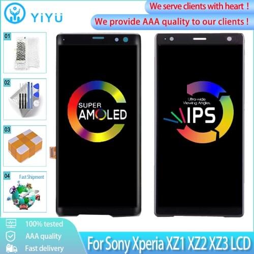 Original Quality For Sony Xperia XZ3 XZ2 XZ1 LCD Display Touch Screen With Frame Digitizer Replacement For Sony Xperia XZ3 LCD