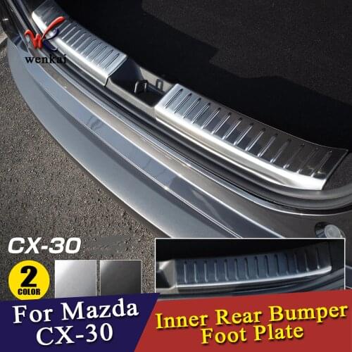 Inner Rear Bumper Foot Palte For Mazda CX-30 2020 2021 Protection Cover Car Accessories