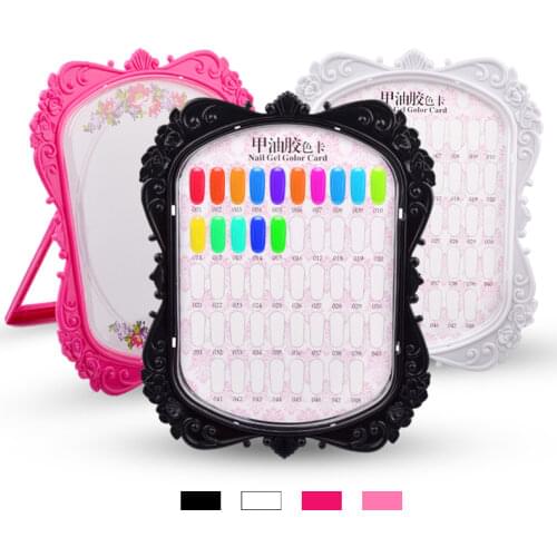Professional Model Nail Gel Polish Color Display Box Book Dedicated 48 Color Card Chart Painting Manicure Nail Art Tools