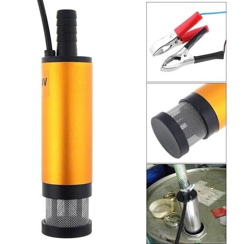 Professional 12L/min 60W 12V / 24V Stainless Steel Submersible Pump Water Oil Diesel Fuel Transfer Pump for Car Caravan Marine