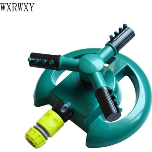 Wxrwxy Irrigation Garden Sprinklers Automatic watering Grass Lawn 360 Degree Circle Rotating Water Sprinkler 3 Nozzles 1PCS