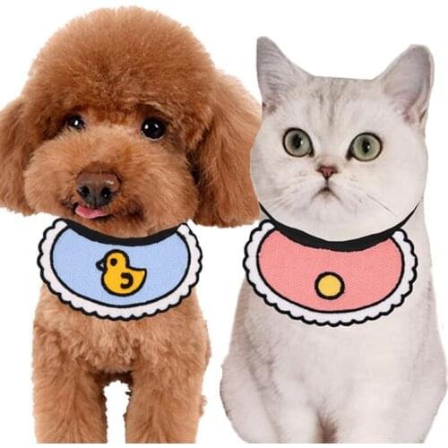 Cat Dog Neckerchief Scarf Pet Dog Saliva Towel Adjustable Hand-woven Bib Collar Triangle Scarf for Small Medium Pet Saliva Towel