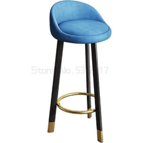 Nordic bar stool bar chair household back soft seat high stool chair modern simple high stool bar chair