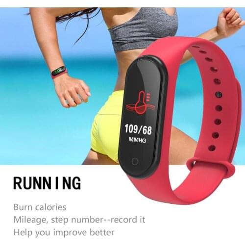 M4S Smart Wristband Touch Screen Waterproof Environmental Friendly Hand Held TPE Strap Heart Rate Monitor Fitness Bracelet
