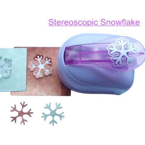 Stereoscopic Snowflake Shaped Punch Craft Foam Puncher Handmade DIY Tools Paper Cutter Hole Punch Scrapbook Big Snow Embossing