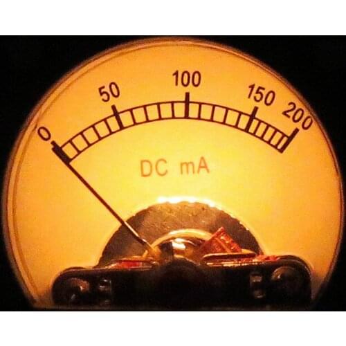 V-020 DC200 mA Pointer Ammeter Tube Amplifier Parts with Backlight Electron Tube 300B VU Meter