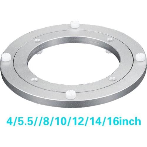 6 Sizes Round Shape Turntable Plate Table Smooth Swivel Plate Rotating Table Aluminium Alloy Rotating Bearing Lazy Susan Plate