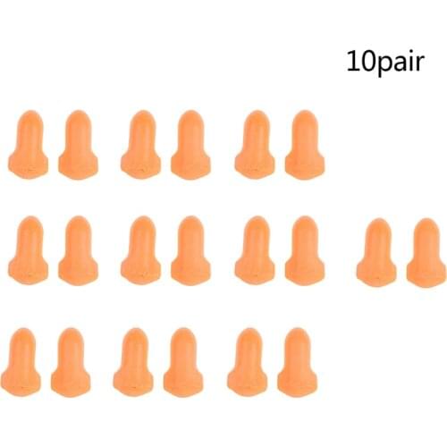 10 Pairs Comfort Noise Reduction Foam Soft Ear Plugs Noise Reduction Earplugs Wholesale