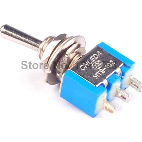 10PCS 3-Pin DPDT ON-ON Toggle Switch 6A 125VAC