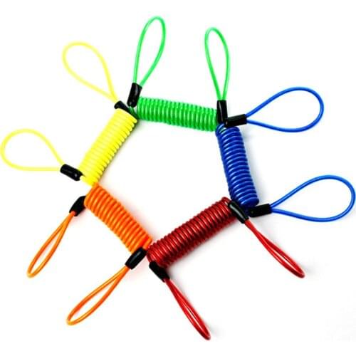 120cm Motorcycle Motorbike Security Disc Brake Lock Spring Reminder Cable Coil