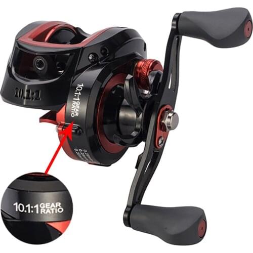 2021 Baitcasting Reel 10.1:1 High Speed Gear Ratio 8kg Max Drag Saltwater Freshwater Fishing Reel Metal Spool 19+1BB Wheel